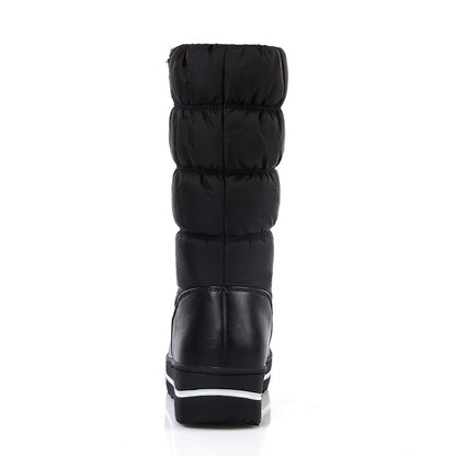 Women's Wedges Heels Winter Down Mid Calf Snow Boots