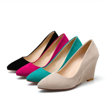 Women's Heels Suede Platform Wedge Shoes