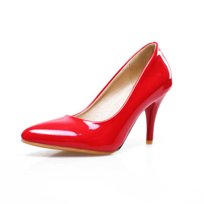 Women's Patent Leather High Heels Stiletto Pumps