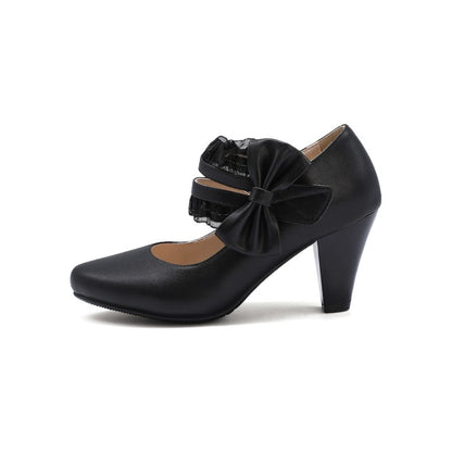 Women's Bwotie Mary Jane Block Heels Pumps