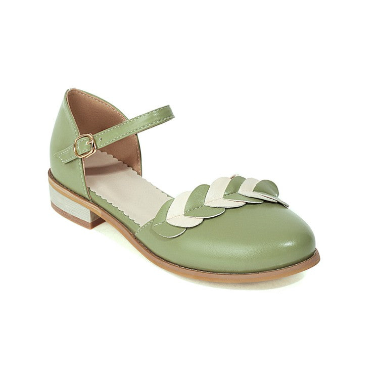 Women's's Lolita Leaves Hollow Out Round Toe Flat Sandals