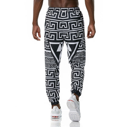 Men's 3D Royal Style Retro Printing Casual Sports Jogger Pants