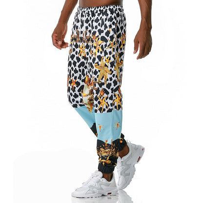 Men's 3D Leopard Print Retro Printing Casual Sports Jogger Pants