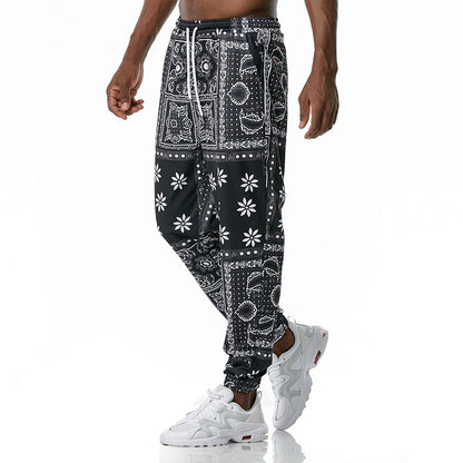 Men's 3D Leopard Print Retro Printing Casual Sports Jogger Pants