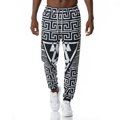 Men's 3D Royal Style Retro Printing Casual Sports Jogger Pants