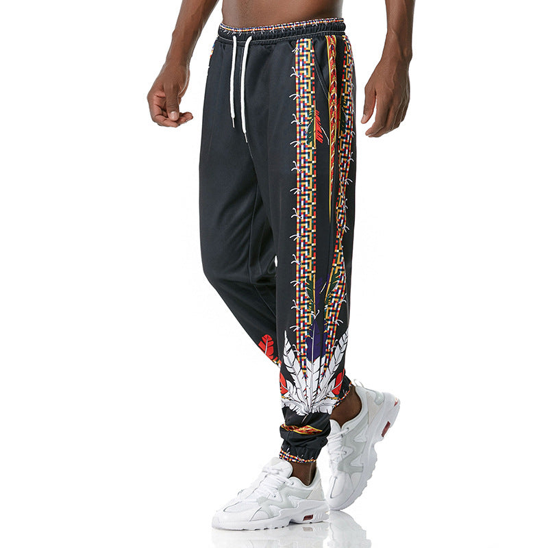 Men's 3D Royal Style Chain Retro Printing Casual Sports Jogger Pants