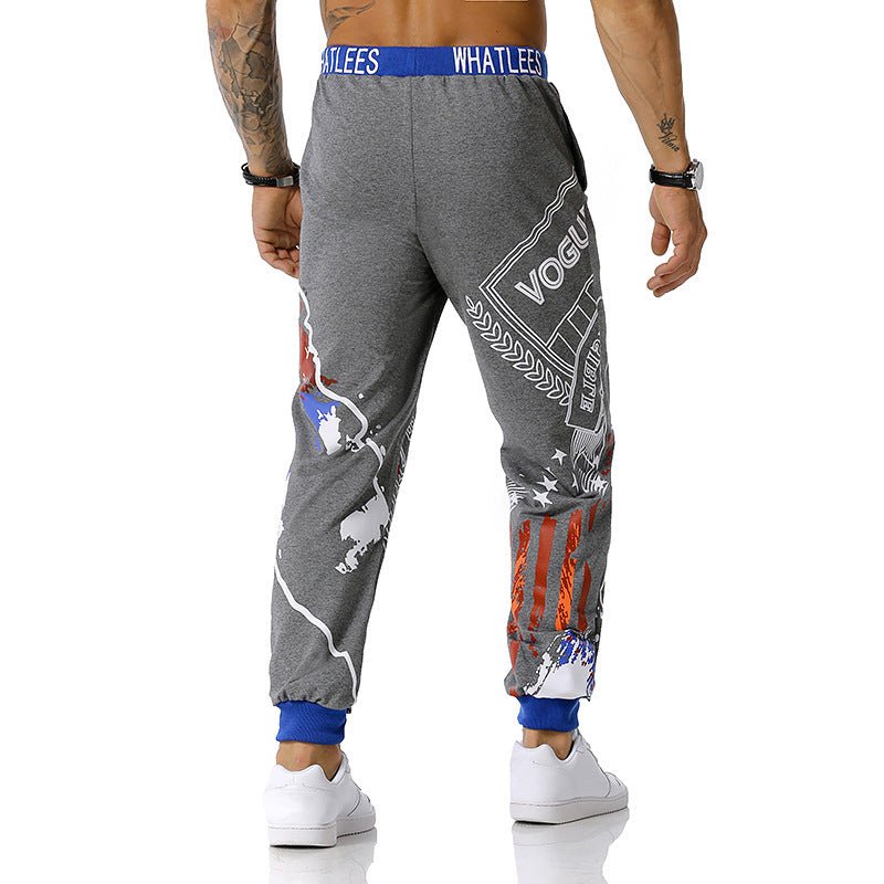 Men's The Statue Of Liberty Printing Out Door Sports Workout Football Training Jogger Pants