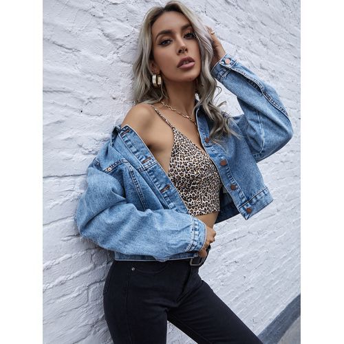 Loose Casual Turn-down Collar All-matched Denim Women Jackets
