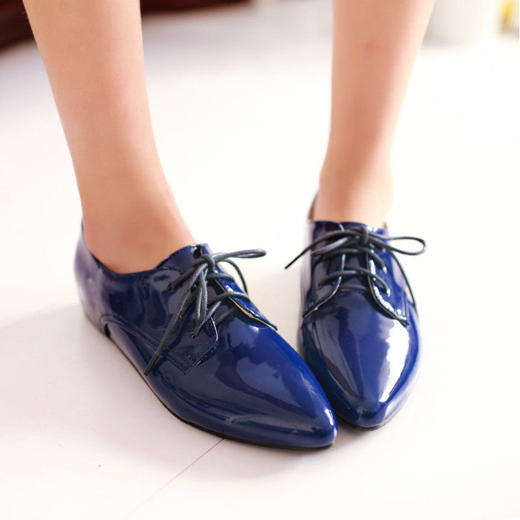 Women's Patent Leather Flats Shoes