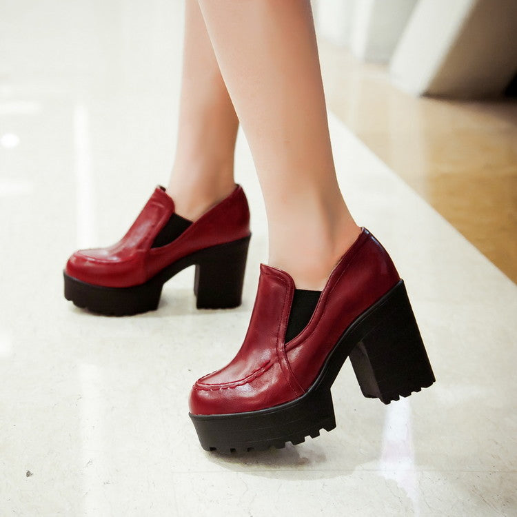 Women's Platform Block High Heels