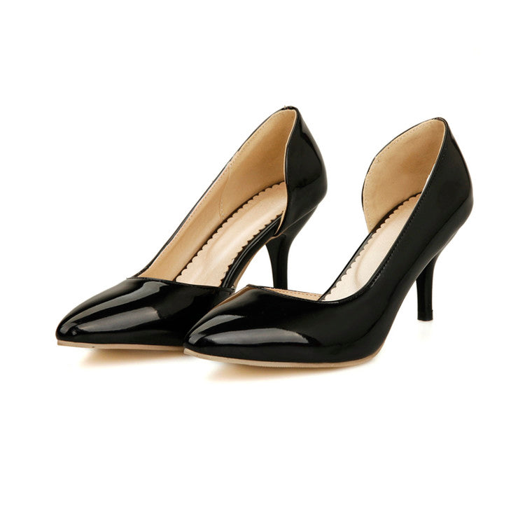 Women's Patent Leather High Heel Pumps