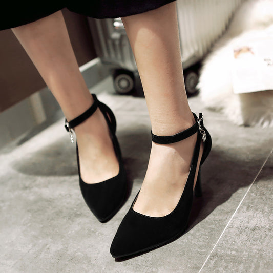 Women's Ankle Strap High Heel Pumps