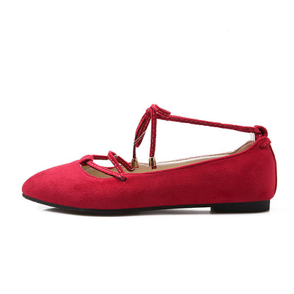 Women's Pointed Toe Velvet Pumps Flats Shoes