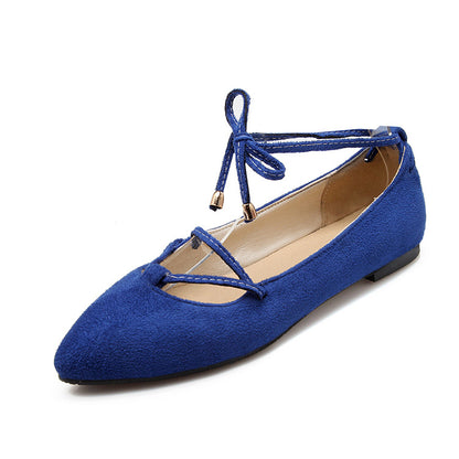 Women's Pointed Toe Velvet Pumps Flats Shoes