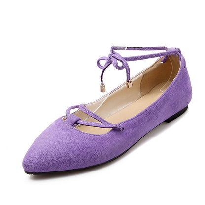 Women's Pointed Toe Velvet Pumps Flats Shoes