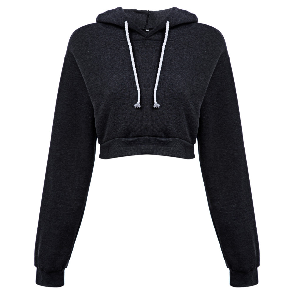 Casual Hooded Pure Color Hoodie for Women 2543