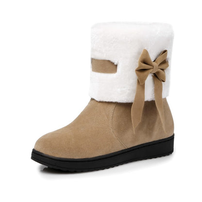 Women's Winter Bowtie Short Snow Boots