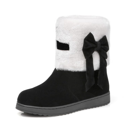 Women's Winter Bowtie Short Snow Boots