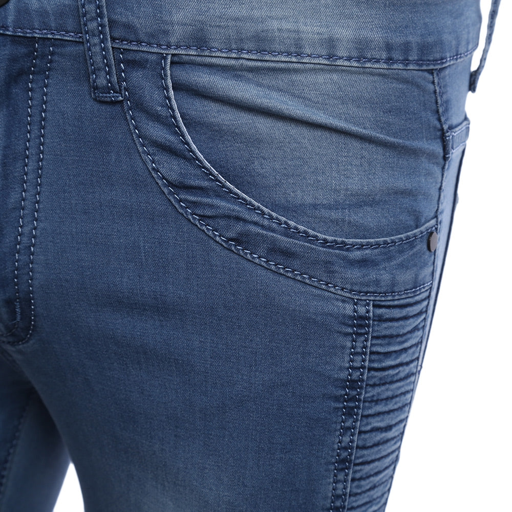 Men's Slim Fit Drape Decoration Casual Pencil Jeans