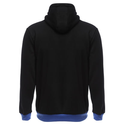 Men's Casual Fleece Color Block Zipper Decoration Drawstring Hoodies