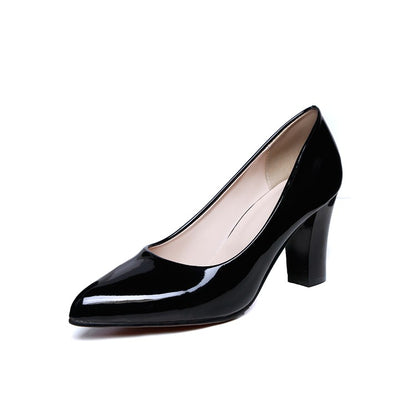 Women's Pointed Toe Block Heels Pumps