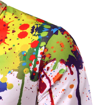 Men's 3D Splatter Paint Colorful Short Sleeves T-Shirt