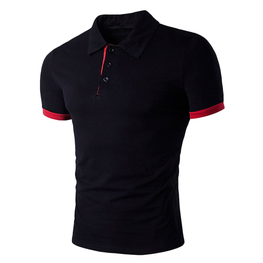 Turndown Collar Panel Design Polo T-Shirt 6870 – meetfun