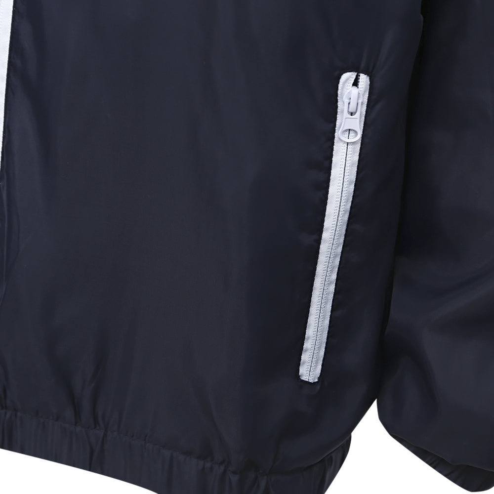Men's Casual Thin Color Block Zipper Design Long Sleeves Hoodies