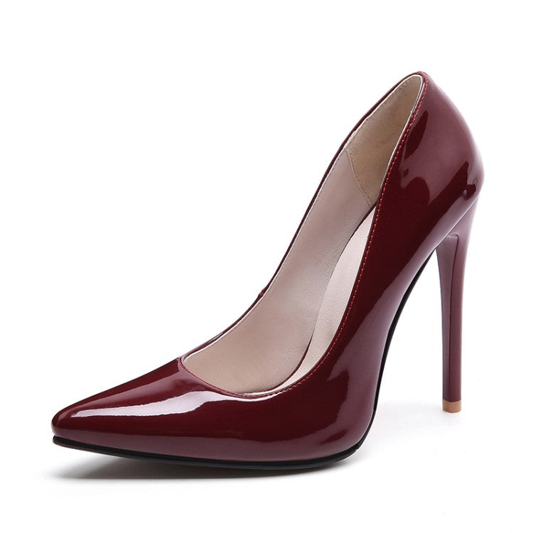 Women's Patent Leather High Heels Stiletto Pumps