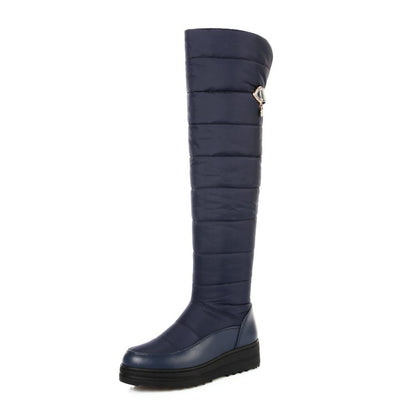 Women's Wedge Heels Down Over the Knee Boots for Winter