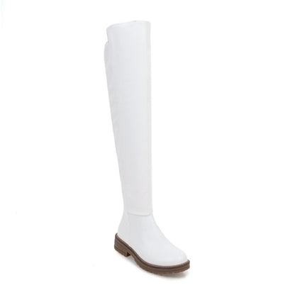 Womens' Low Heels Over the Knee Boots