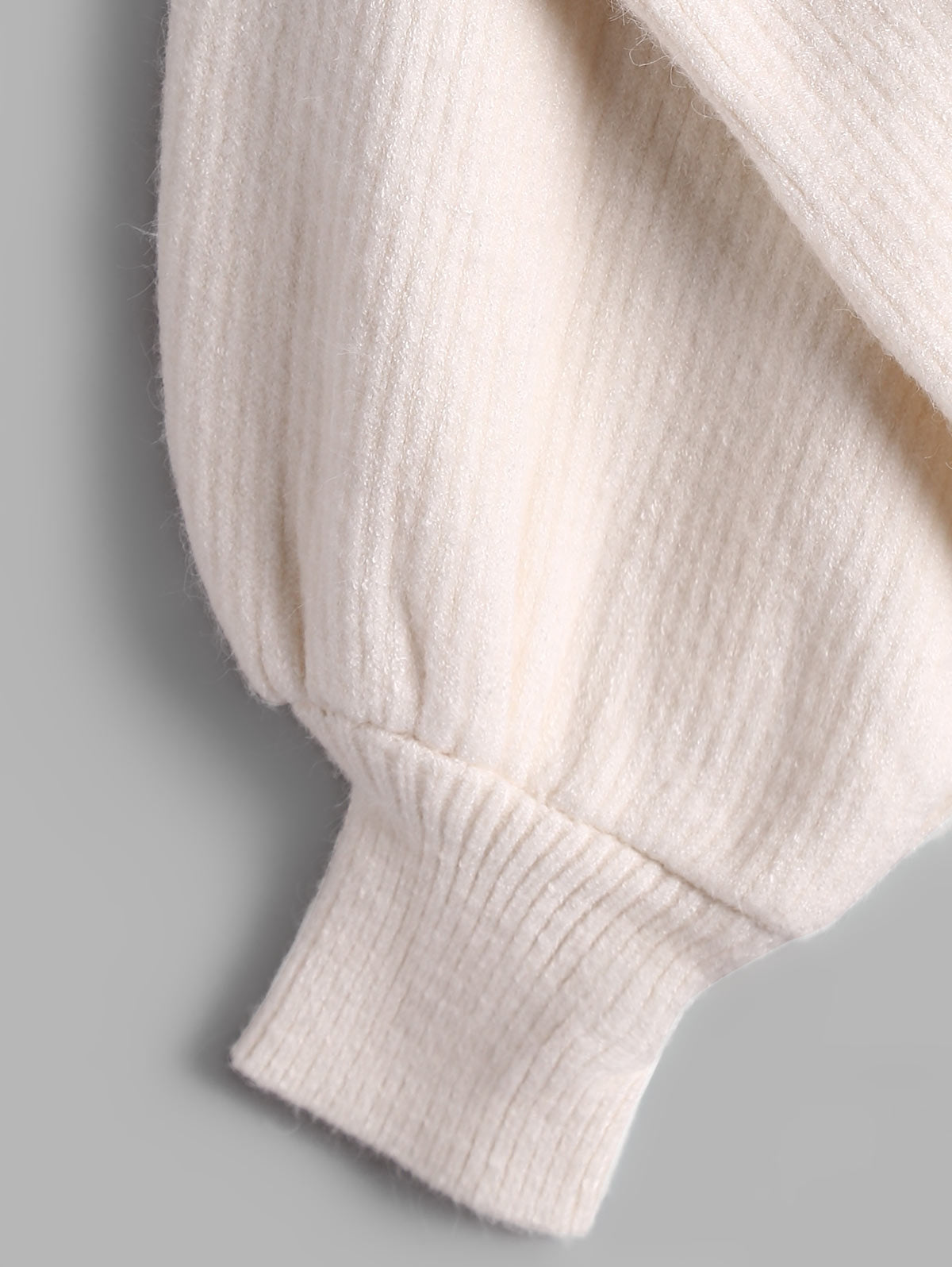 Mock Neck Long Sleeve Woman Bottom Sweater 6696