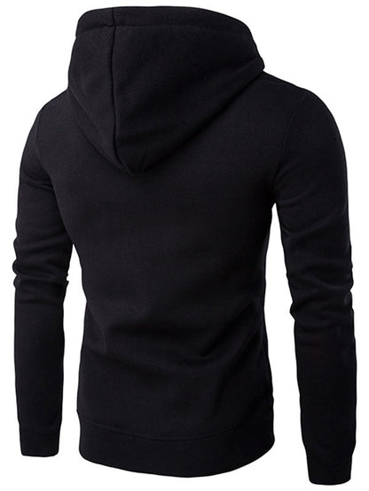 Kangaroo Pocket Full Zip Flocking Hoodie 8381