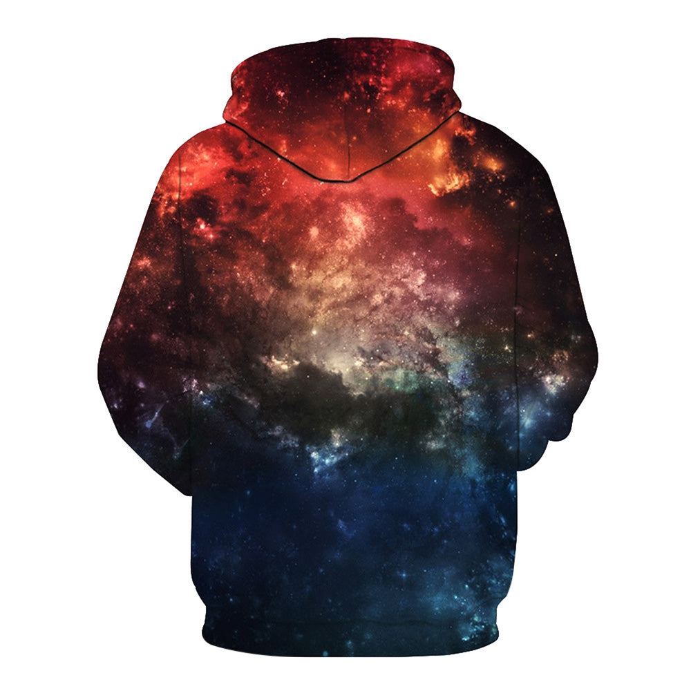 Men's 3D Galaxy Print Hooded Pullover Hoodie