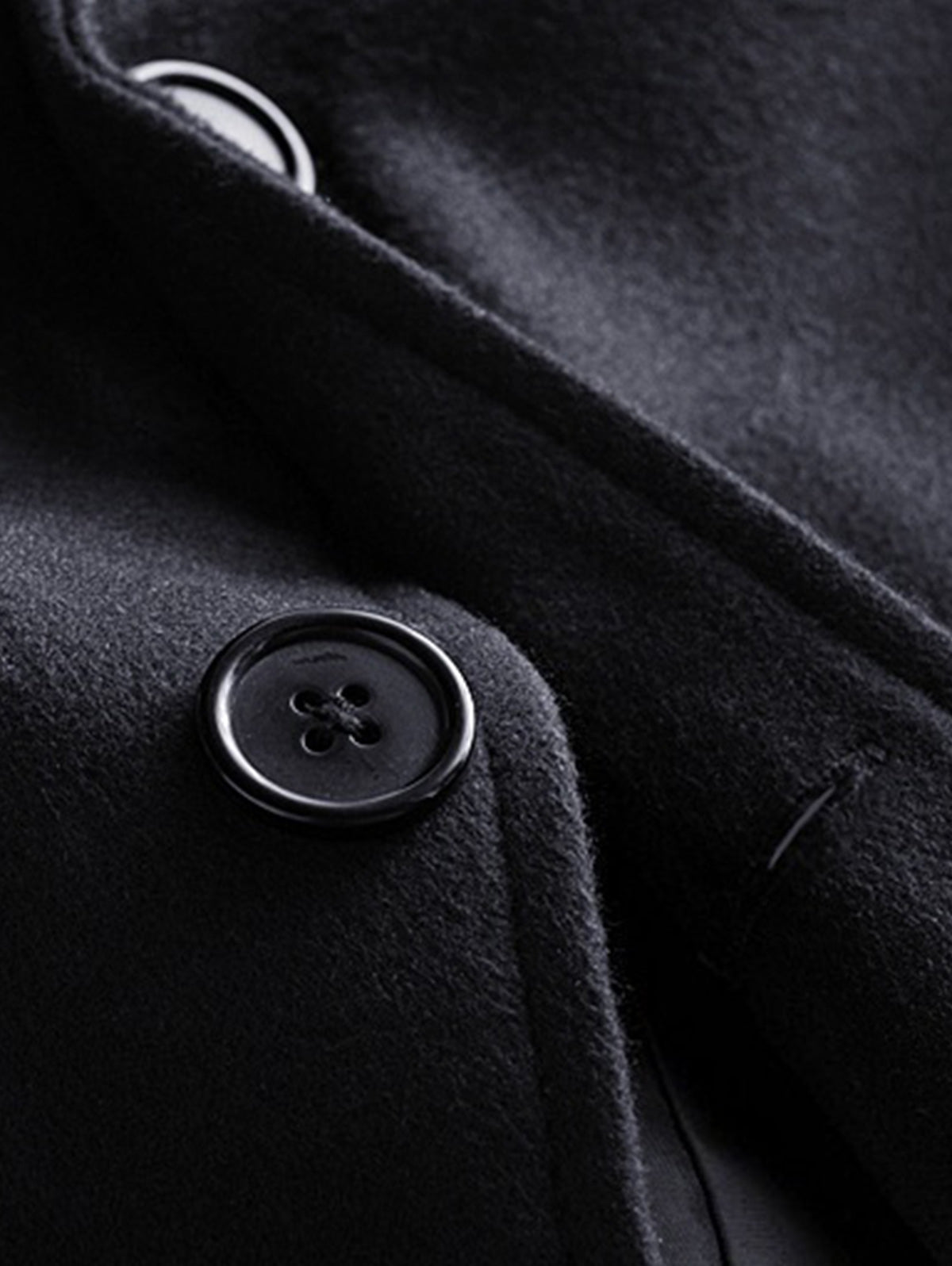 Men's Solid Color Single Breasted Wool Blend Longline Coat