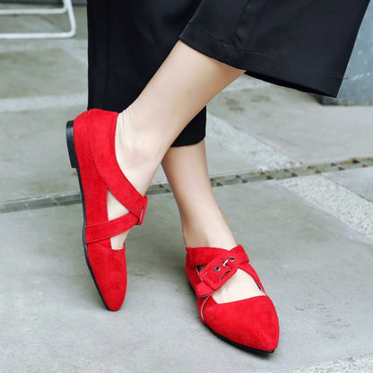 Women's Velvet Pumps Flats Shoes