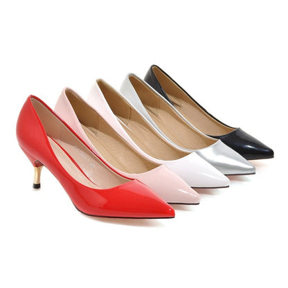 Women's Patent Leather High Heel Stiletto Pumps