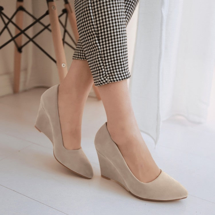 Women's Heels Suede Platform Wedge Shoes