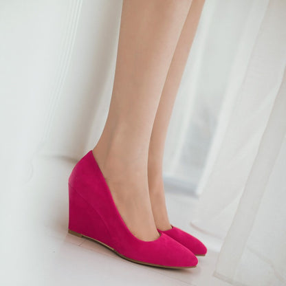 Women's Heels Suede Platform Wedge Shoes