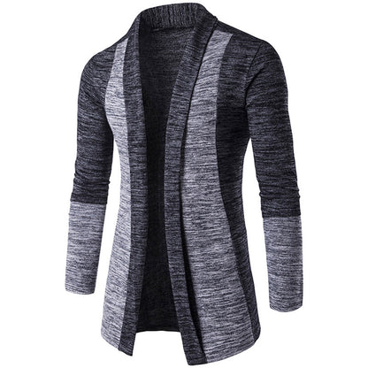 Men's Long Sleeve Sweater Lapel  Cardigan