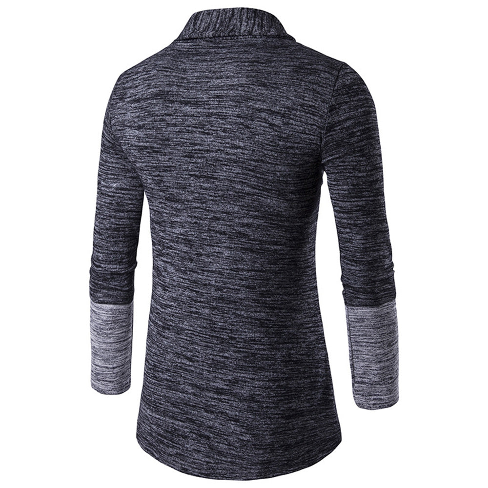 Men's Lapel Long Sleeves Sweater Cardigan