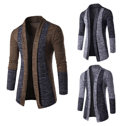 Men's Lapel Long Sleeves Sweater Cardigan