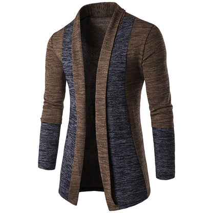 Men's Lapel Long Sleeves Sweater Cardigan