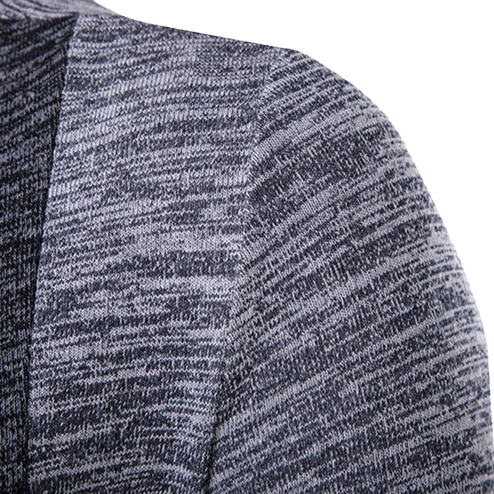 Men's Long Sleeve Sweater Lapel  Cardigan