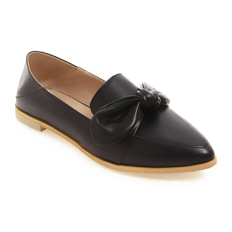 Women's  Pointed Toe Bowtie Flats Shoes