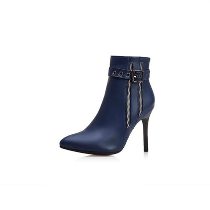 Women's Pointed Toe High Heel Short Boots