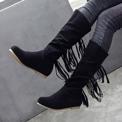 Tassel Mid Calf Boots for Women's