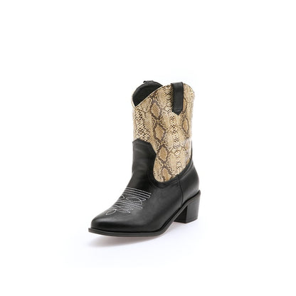 Women's Printed High Heel Short Boots