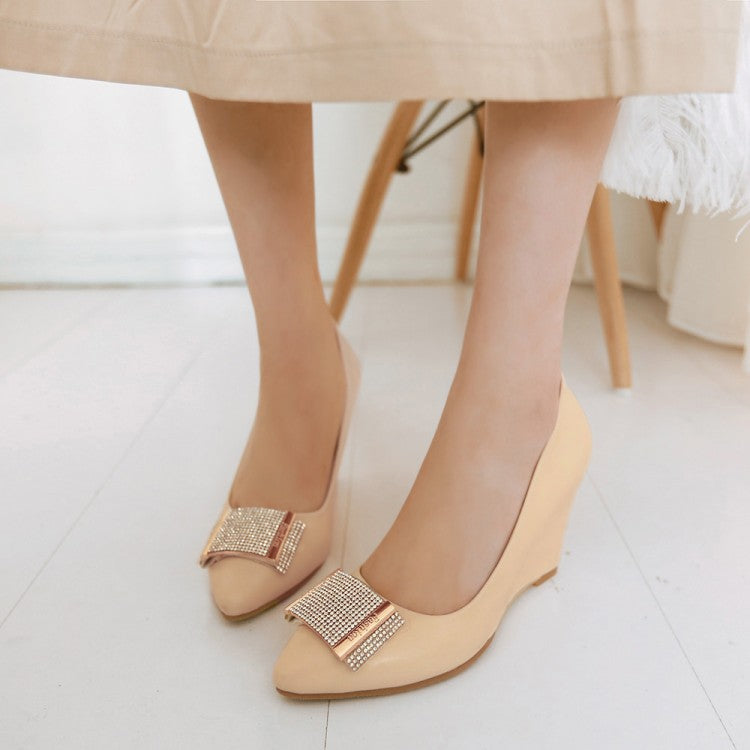 Women's Heels Rhinestone Platform Wedge Shoes
