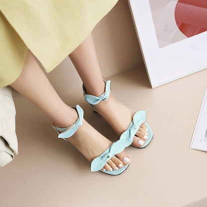 Women's  Butterfly Knot Block Heel Sandals